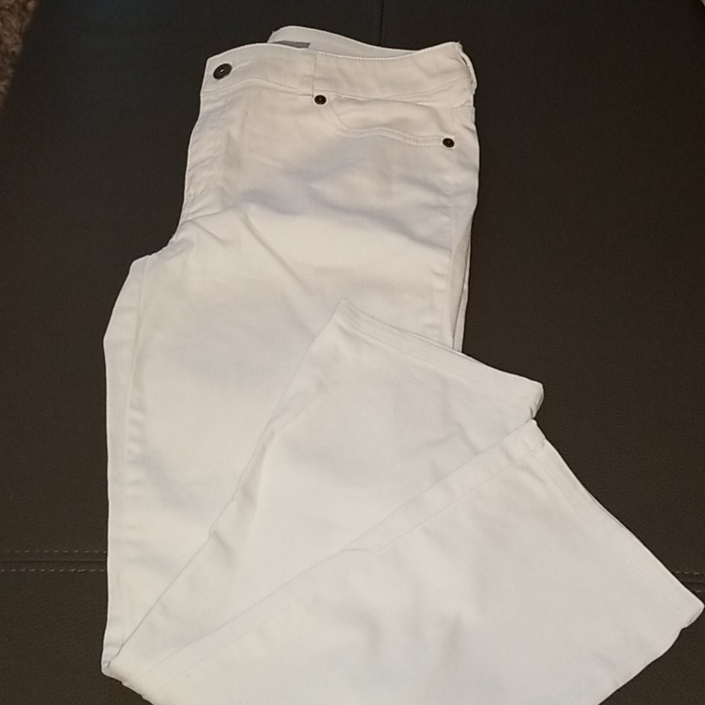 Chico's White Straight Leg Jeans